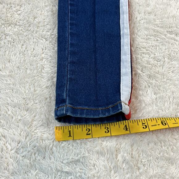 L.A. Denim Studio by Rosee racing stripe hi rise skinny jeans, size 3 - Picture 6 of 12